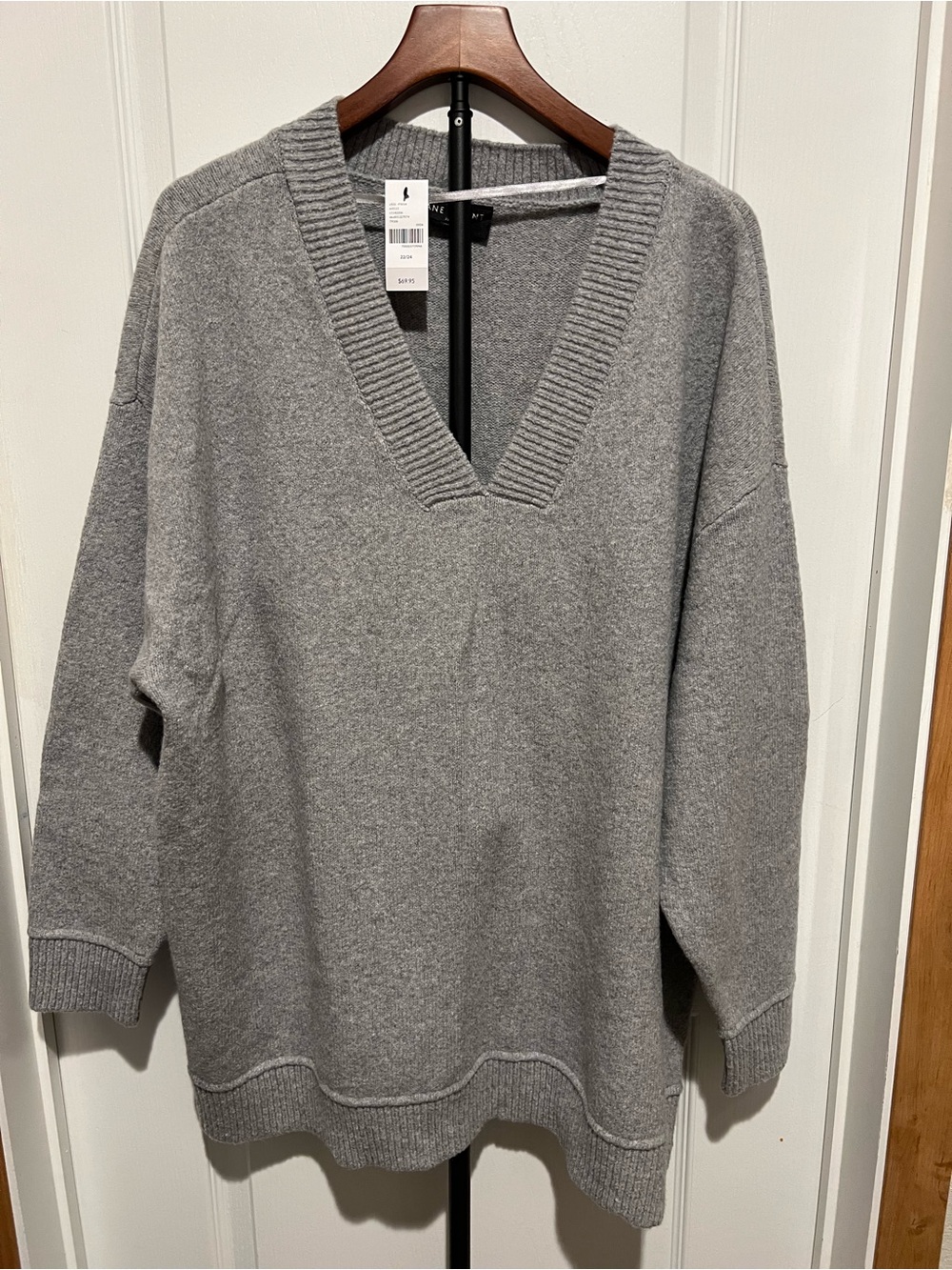 Lane Bryant Light Grey V-Neck Sweater